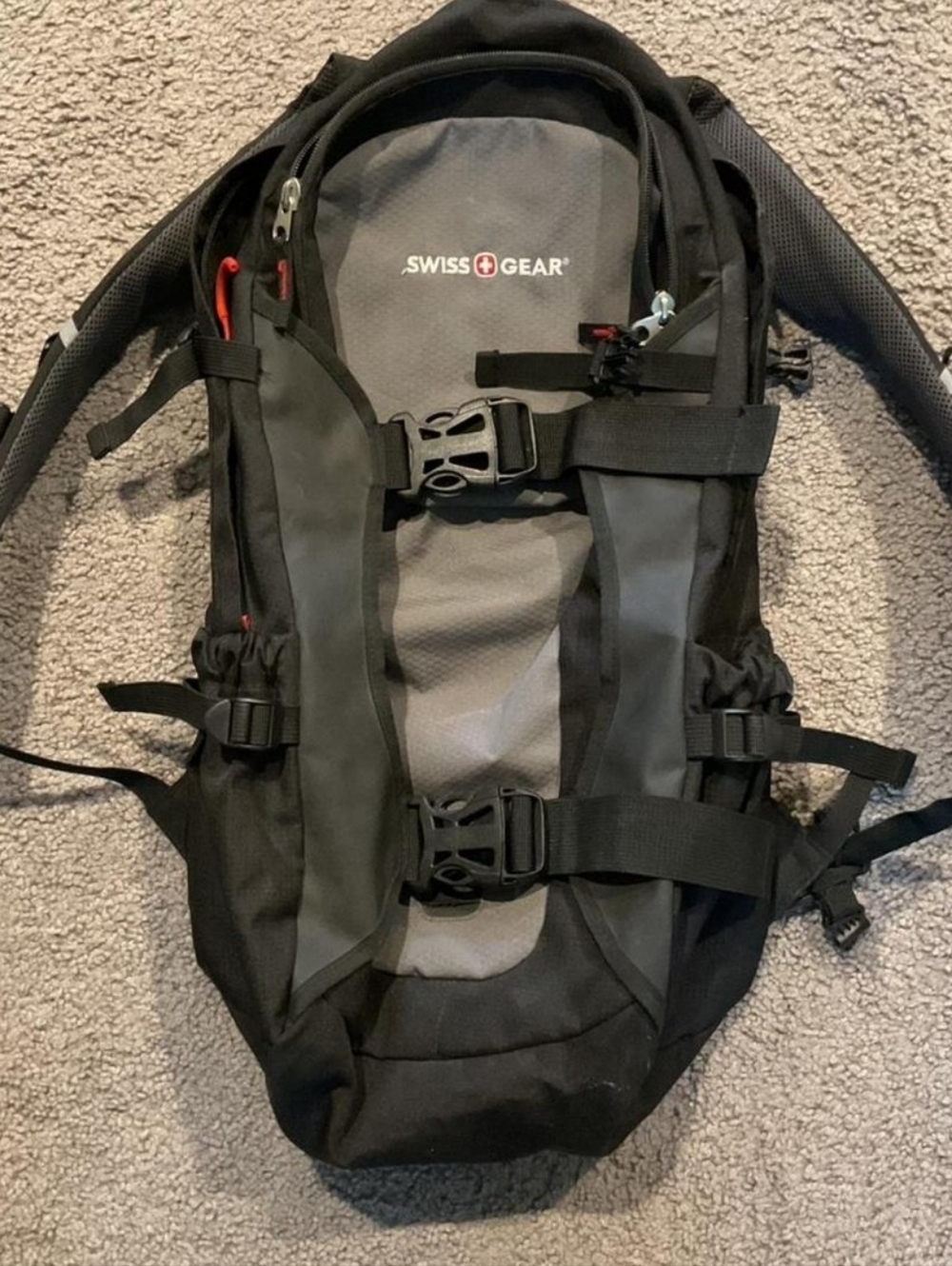 Swiss Gear Large Black Backpack Book Bag Back to School